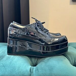 NWOT JESSICA SIMPSON Platform Patent Leather Oxfords (6)